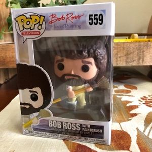 Bob Ross with Paintbrush Funko Pop