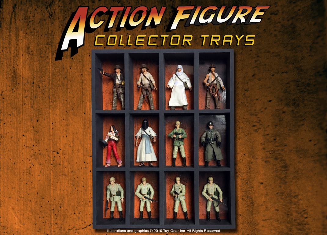 Indiana Jones Tray 2019  www.toy-gear.com Follow us on Instagram: https://www.instagram.com/actionfigurecollectortrays/ - Image 1
