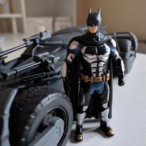 JL Batmobile and Batman