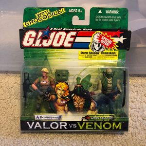 GI Joe Valor Vs. Venom Bombstrike Croc Master 2-Pack carded 2005