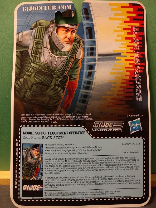GIJOE JoeCon Carded Backstop - Image 2
