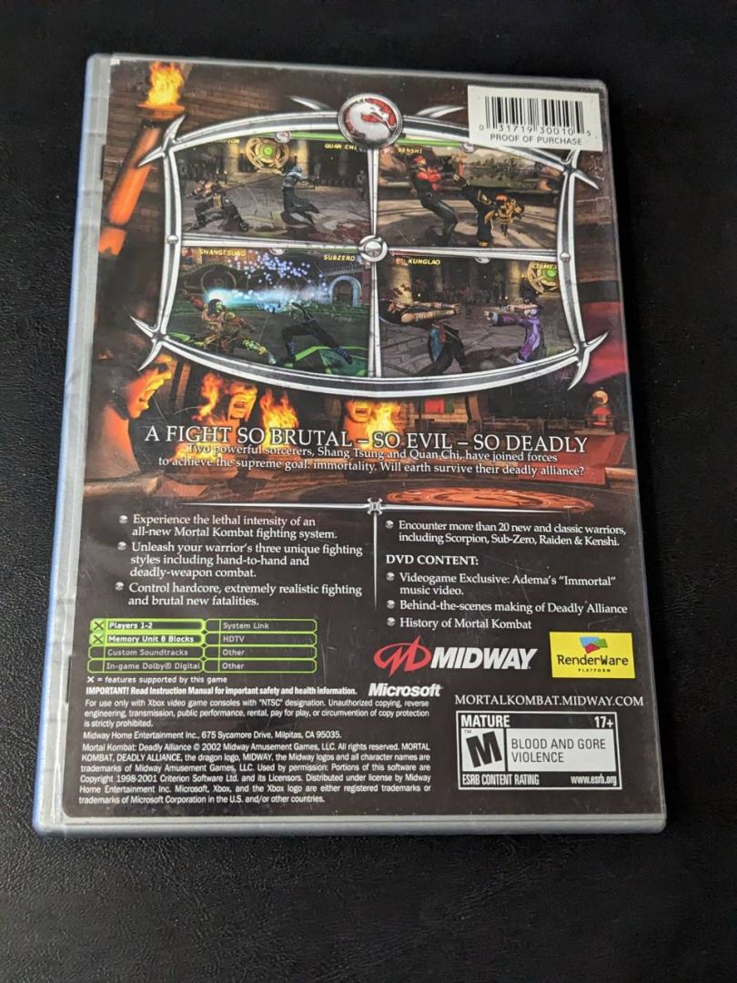 XBOX Mortal Kombat Deadly Alliance  - Image 2