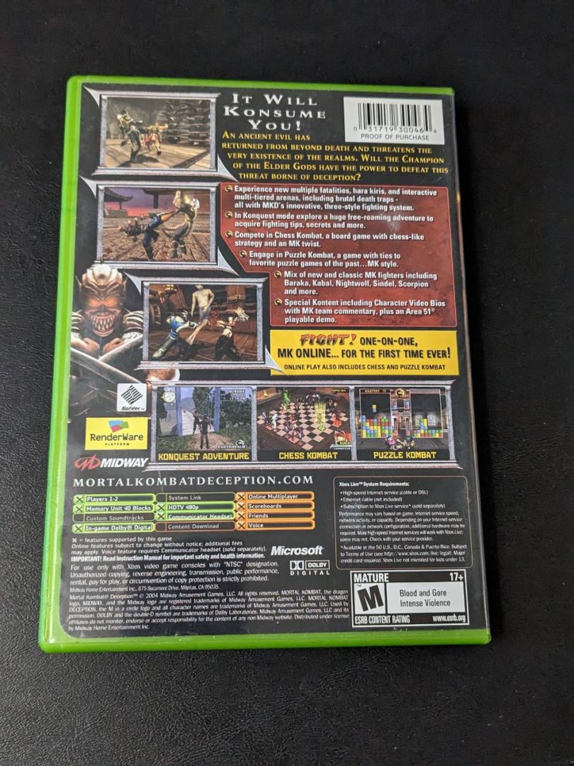 XBOX Mortal Kombat Deception  - Image 2