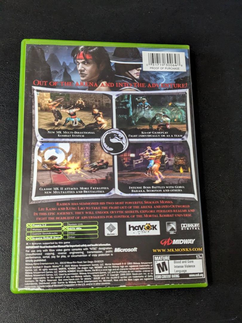 XBOX Mortal Kombat Shaolin Monks - Image 2