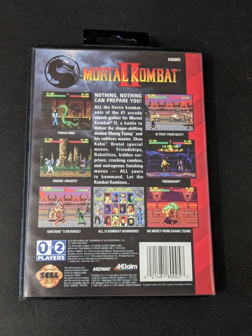 Sega Genesis Mortal Kombat II - Image 2