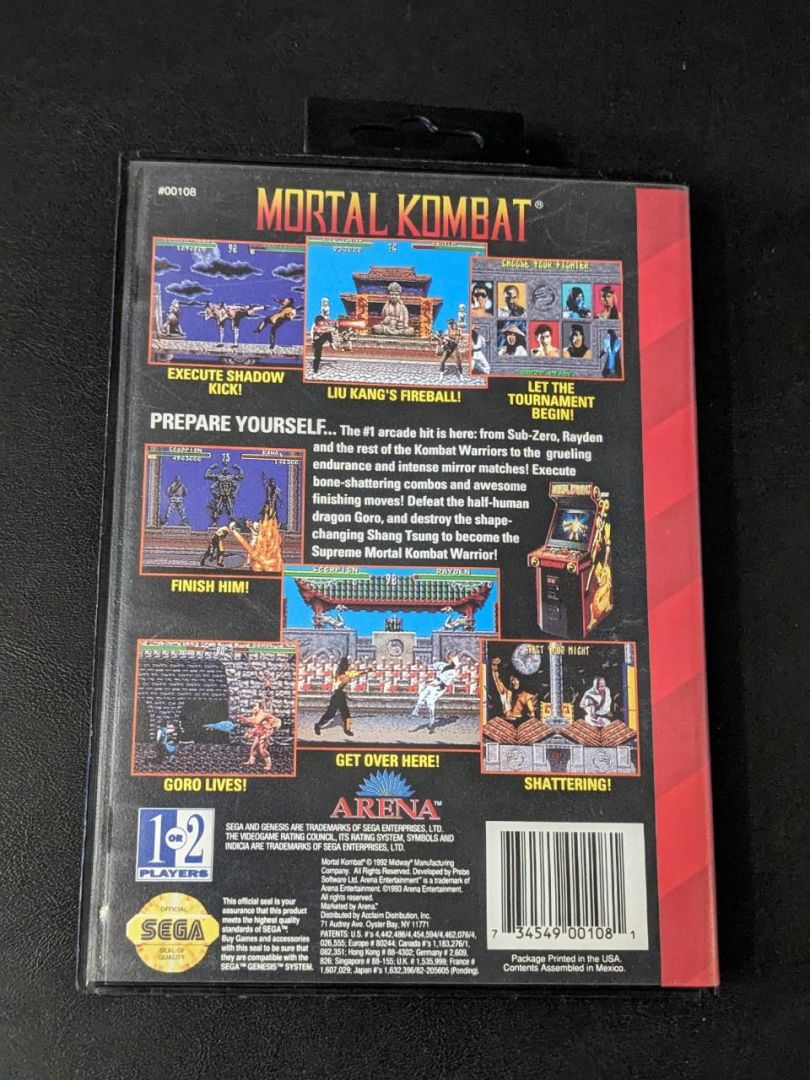 Sega Genesis Mortal Kombat  - Image 2