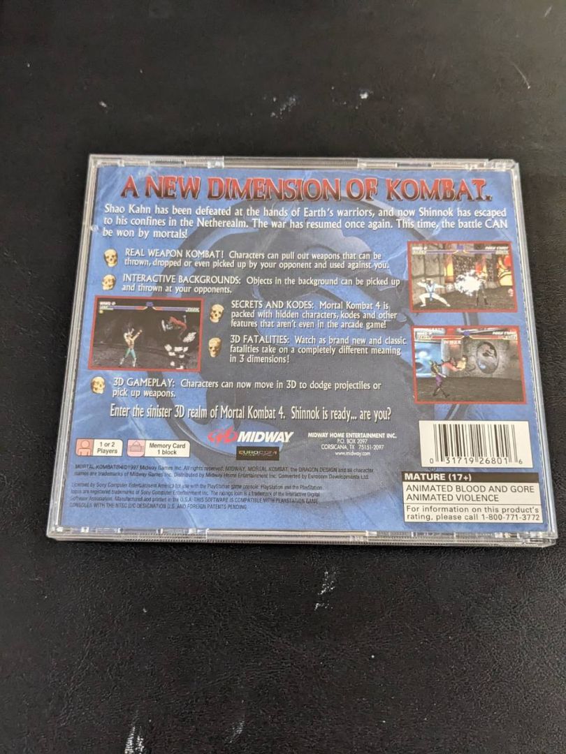 PlayStation Mortal Kombat 4 - Image 2