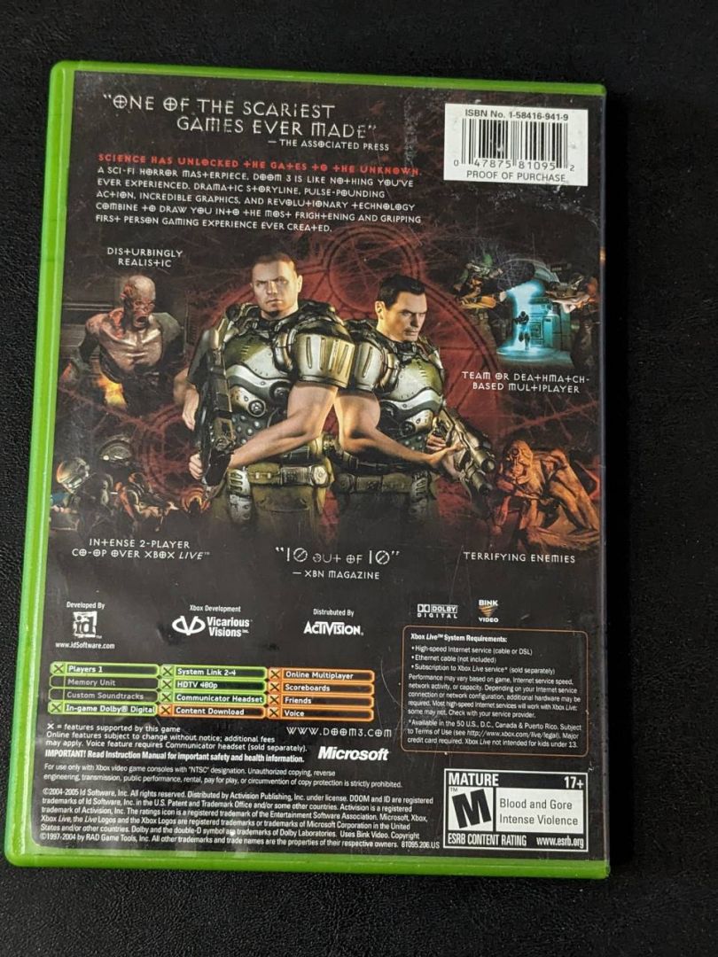 XBOX Doom 3 - Image 2