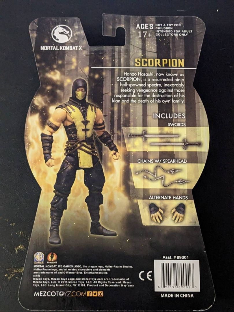 Mezco Mortal Kombat X Scorpion 6" - Image 2