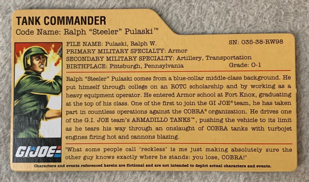 Ralph "Steeler" Pulaski & Armadillo Tank - Image 2