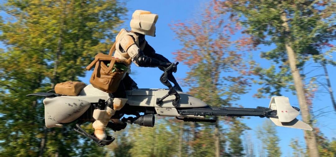 Speeder Bike, Scout Trooper & Grogu - Image 1