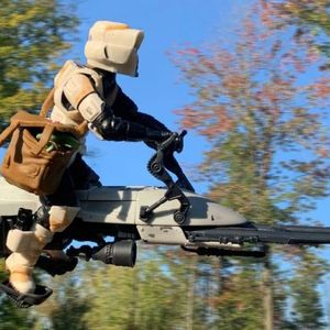 Speeder Bike, Scout Trooper & Grogu
