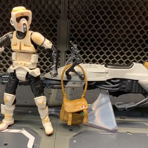 Speeder Bike, Scout Trooper & Grogu
