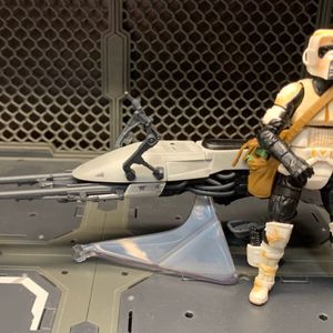 Speeder Bike, Scout Trooper & Grogu