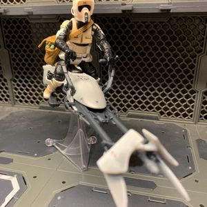 Speeder Bike, Scout Trooper & Grogu