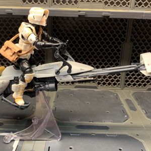 Speeder Bike, Scout Trooper & Grogu