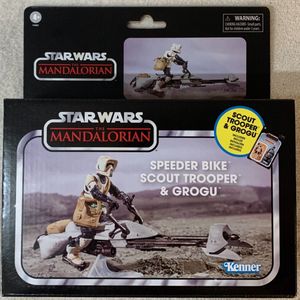Speeder Bike, Scout Trooper & Grogu