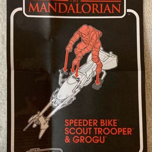 Speeder Bike, Scout Trooper & Grogu