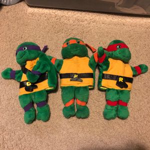 Vintage Kidworks TMHT Hand Puppets 1990 UK ðŸ‡¬ðŸ‡§ 