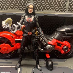 Baroness with C.O.I.L. Motorcycle
