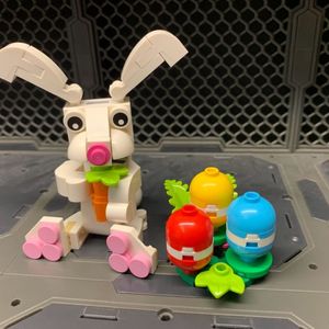 Easter Bunny with Colorful Eggs