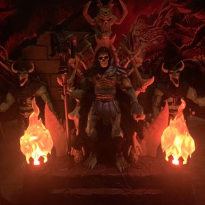 Skeletor on his Bone Throne