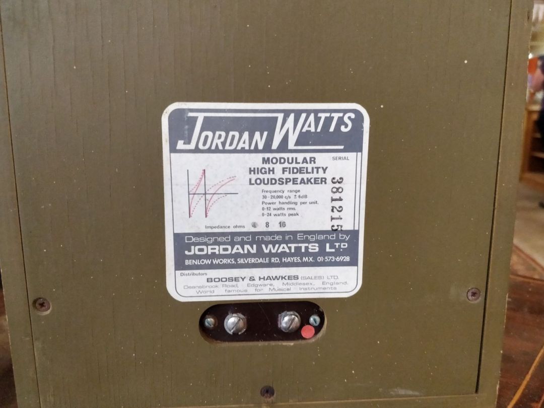 Jordan Watts "Jumbo" Hifi Speakers - 1968 - Image 2