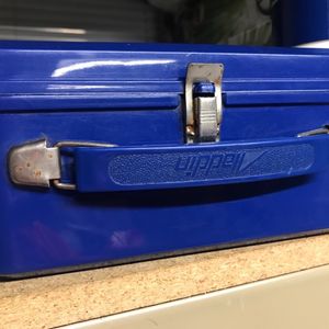 GIJoe ARAH 1986 Blue Lunchbox with two Thermos Flasks
