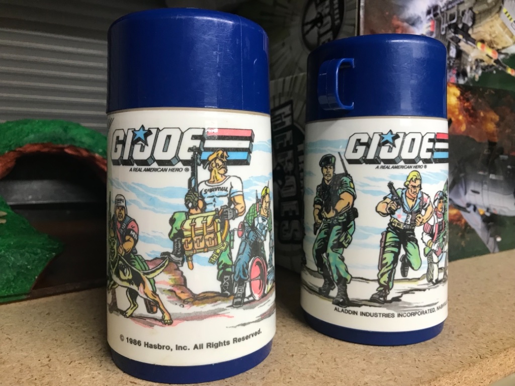 GIJoe ARAH 1986 Blue Lunchbox with two Thermos Flasks - Image 9