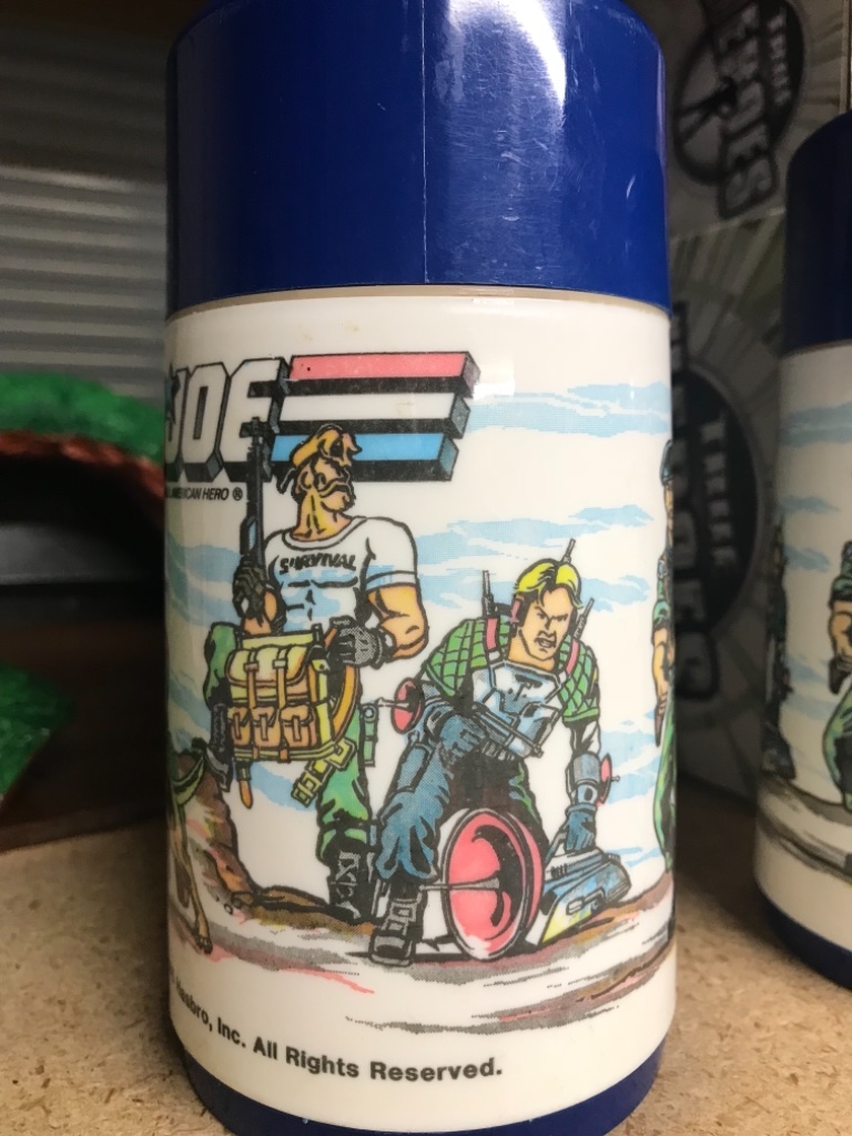 GIJoe ARAH 1986 Blue Lunchbox with two Thermos Flasks - Image 5