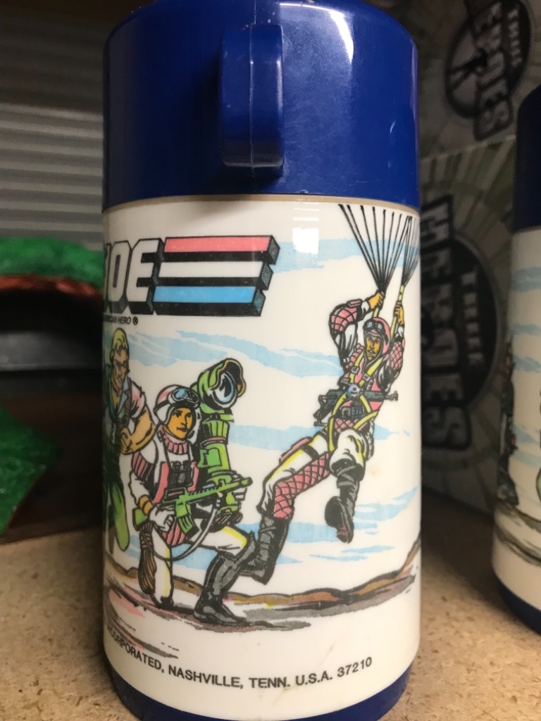 GIJoe ARAH 1986 Blue Lunchbox with two Thermos Flasks - Image 3