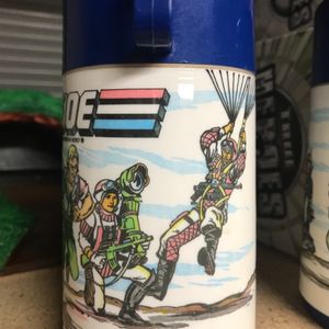 GIJoe ARAH 1986 Blue Lunchbox with two Thermos Flasks