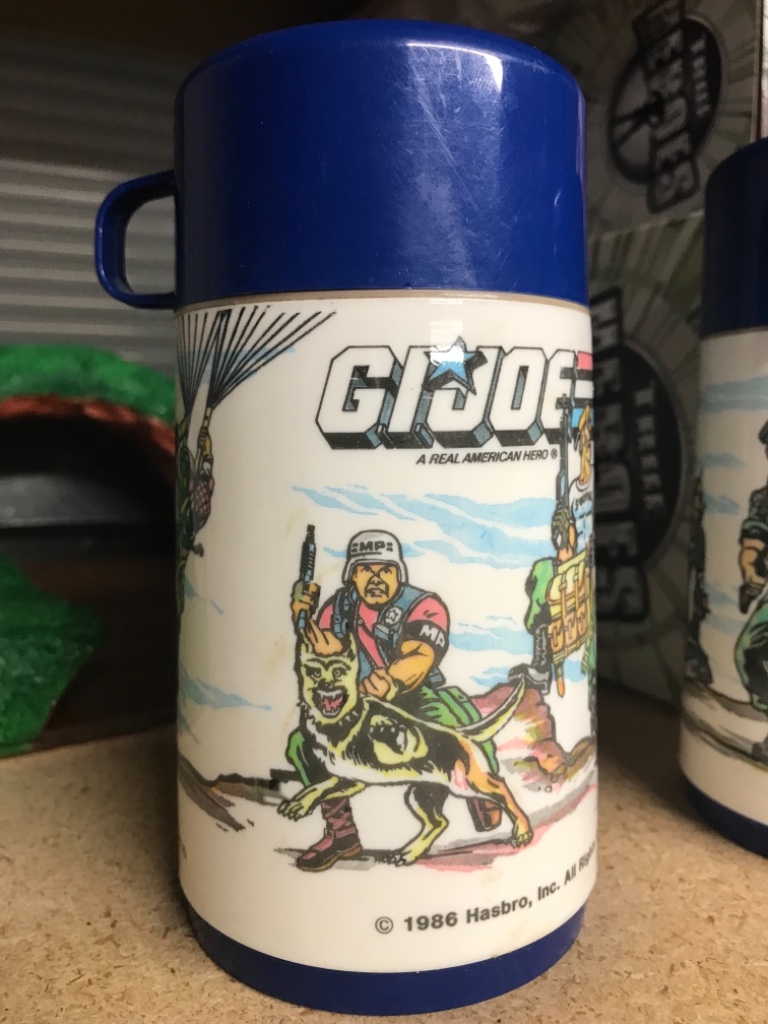 GIJoe ARAH 1986 Blue Lunchbox with two Thermos Flasks - Image 4
