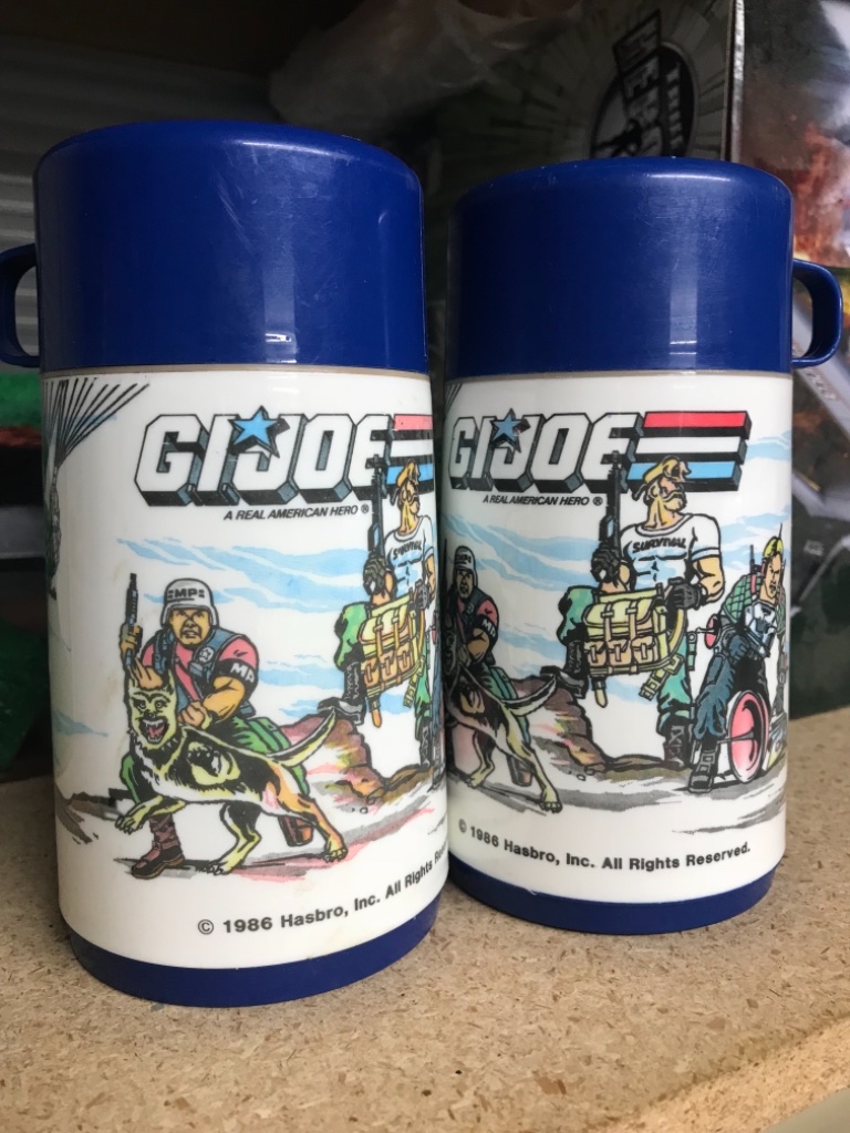 GIJoe ARAH 1986 Blue Lunchbox with two Thermos Flasks - Image 2