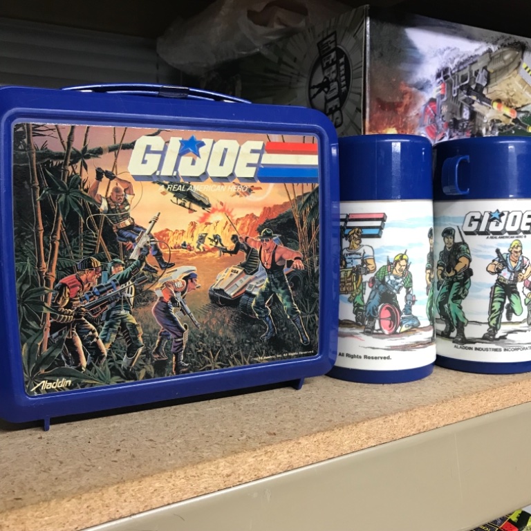 GIJoe ARAH 1986 Blue Lunchbox with two Thermos Flasks - Image 1