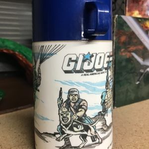 GIJoe ARAH 1986 Blue Lunchbox with Thermos Flask
