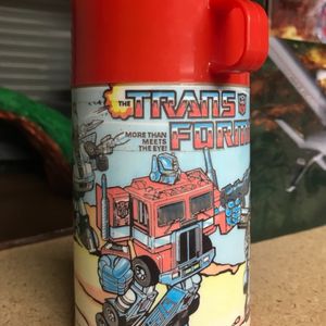 Transformers 1984 Red Lunchbox with Thermos Flask