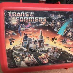 Transformers 1984 Red Lunchbox with Thermos Flask