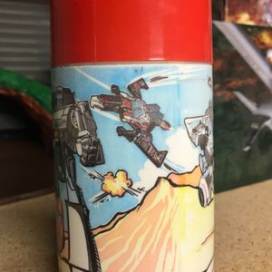 Transformers 1984 Red Lunchbox with Thermos Flask