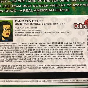 Baroness, Cobra Commander and Cobra Trooper Comic Pack