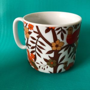 Vintage Orange Flower Mug