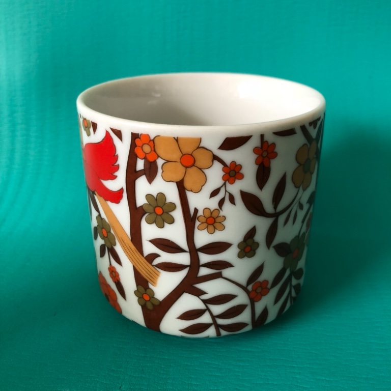 Vintage Orange Flower Mug - Image 2