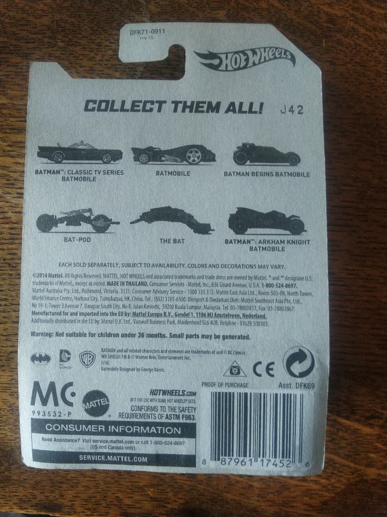 Hotwheels Batman Arkham Knight Batmobile - Image 2